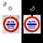 Roll Up Folding Sign - Alto Control Policia Reflective Folding Warning Sign